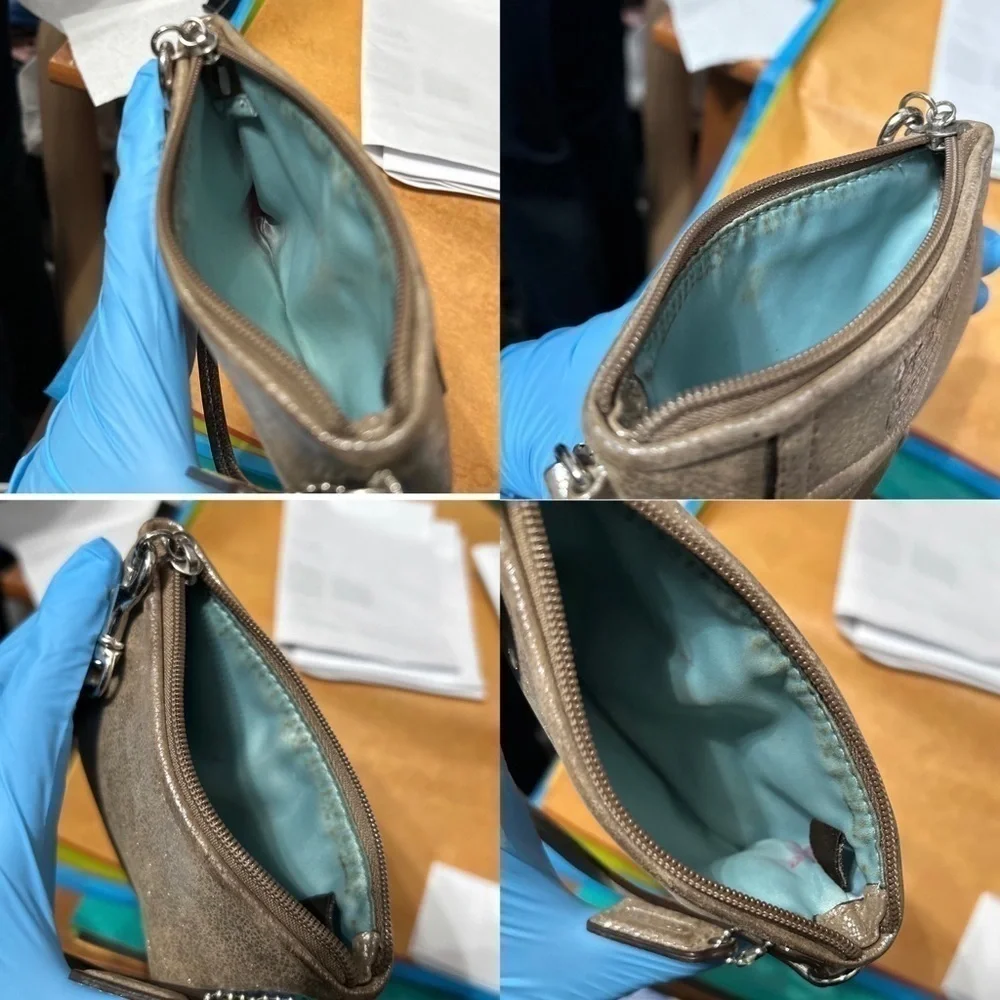 Coach Madison Pleated Gold Wristlet - “Marie”